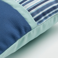 BLEU Cushion 30x50 ткань синяя полоса комбинация AA1330J26