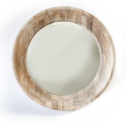 Зеркало настенное (массив Дуб, диаметр 40см)