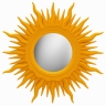 Зеркало-солнце настенное Vezzolli "Астро" Оранжевое