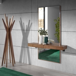 Консоль с зеркалом 3235/ MR2202 из орехового дерева