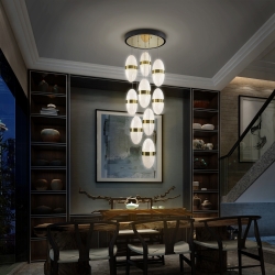 Подвесной светильник Garden 9L черный/бронзовый