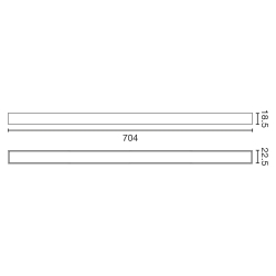 Светильник для линейной системы NESO SLIM LINE-70 3000K черный DALI