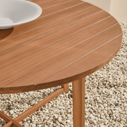 Круглый садовый стол Dafne из массива акации, Ø 120 см