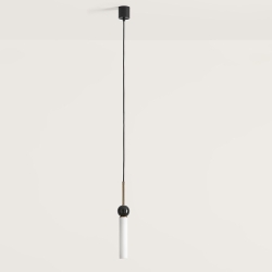 Подвесной светильник Delie золотой металл - черный мрамор