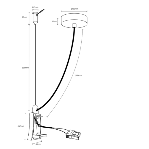 Заглушка с блоком питания для 7554/7555 HANOK 7557