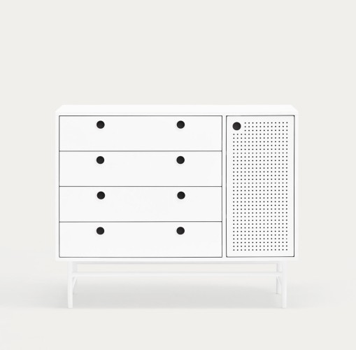 Комод Punto 1D4Dr белый