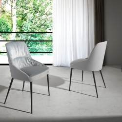 Обеденный стул 4109/A220A с обивкой из бархата и экокожи