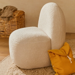 Детское кресло Bucky из белого букле
