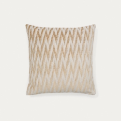 Sigato Чехол для подушки бежевый из вискозы и хлопка 45 x 45 см