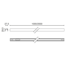 Светильник для линейной системы NESO SLIM CARRIL 2M черный