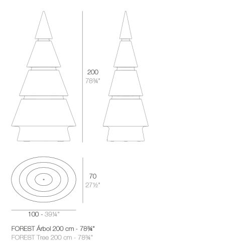 Светящееся дерево Forest 200 cm