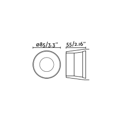 Встраиваемый светильник Gas черный