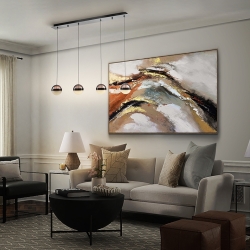 Подвесной светильник Orbes 4L черный хром