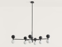 Люстра Dalt 6L черный металл - черный мрамор