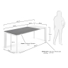 Стол Atta 160 (220) x90 белый керамический