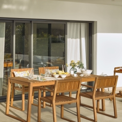 Садовый стол Emili из массива акации, 180 x 90 см