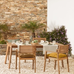 Садовый стол Hanzel раздвижной из массива эвкалипта, 183 (240) x 100 см