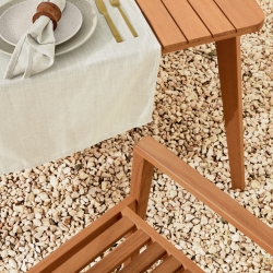 Садовый стол Hanzel раздвижной из массива эвкалипта, 183 (240) x 100 см