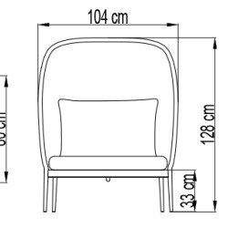 Кресло с высокой спинкой RODONA 24189_B
