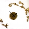 настенные часы Goldfish X CLOCK gold