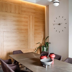 Часы Nomon Tacon 12T, (основа - латунь с графитовой отделкой/стрелки - орех). D=100см