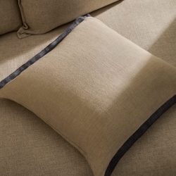 Чехол для подушки Suerta бежево-синего цвета, 100% лен, 45 x 45 см