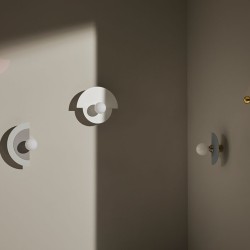 Бра Haban 25 см 2 диска + цоколь 5 cm золотой