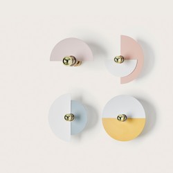 Бра Haban 25 см 2 диска + цоколь 5 cm золотой