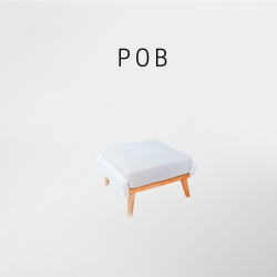 Банкетка Pob WHITE WASH -NATURAL TEAK