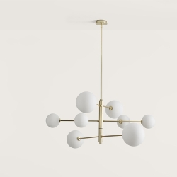 Люстра Atom 8L латунь