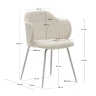 Suanna Стул из бежевого вельвета со стальными ножками