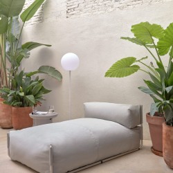 Square пуф-шезлонг со спинкой 165x101см, светло-серый, для садового модульного дивана