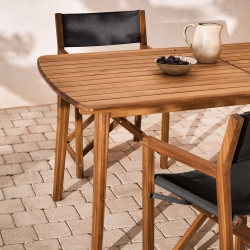 Thianna Раскладной уличный стол из массива акации 180 (240) x 90 см