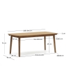 Thianna Раскладной уличный стол из массива акации 180 (240) x 90 см
