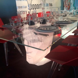 Столик Adan светящийся LED белый