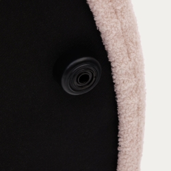 Kaeli Пуф для ног со съемным чехлом из розового букле Ø 60