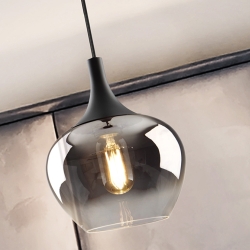 Подвесной светильник Opaz 1L черный/дымчатый D19