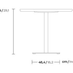 Обеденный стол Net Ø90 тик KS6800500