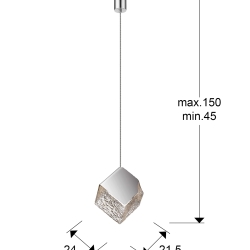 Подвесной светильник Priscila 1L хром