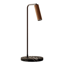 Настольная лампа Tura коричневая кожа