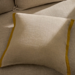 Чехол для подушки Suerta бежево-горчичного цвета, 100% лен, 45 x 45 см