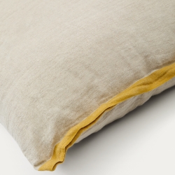 Чехол для подушки Suerta бежево-горчичного цвета, 100% лен, 45 x 45 см