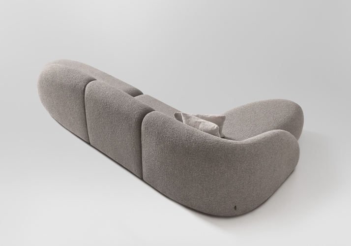 Диван Beluga, левый L-образный 3 модуля, обивка F7000 VELLUS 04