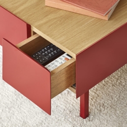 Журнальный столик Arista 2Dr красный