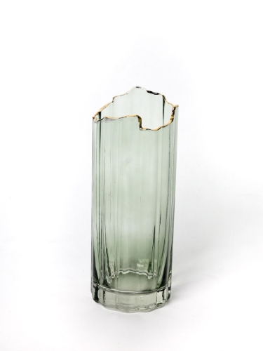 Ваза для цветов/стеклянная прозрачная/декоративная/вазы для декора Terra Design TDVBRE2501