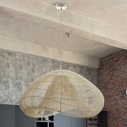 Подвесной светильник Sabah из белого ротанга 100CM