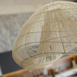 Подвесной светильник Sabah из белого ротанга 100CM