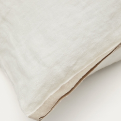 Чехол для подушки Suerta белого и бежевого цвета, 100% лен, 45 x 45