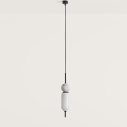 Подвес Anet черный металл - белый мрамор