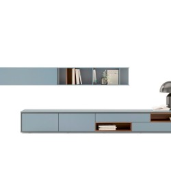 Композиция Aura Ocean с открытыми элементами из мореного дуба